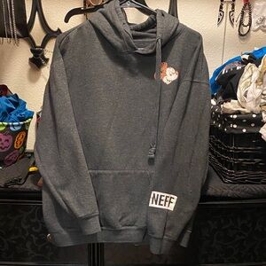 Neff Men's Charcoal Hoodie with Logo